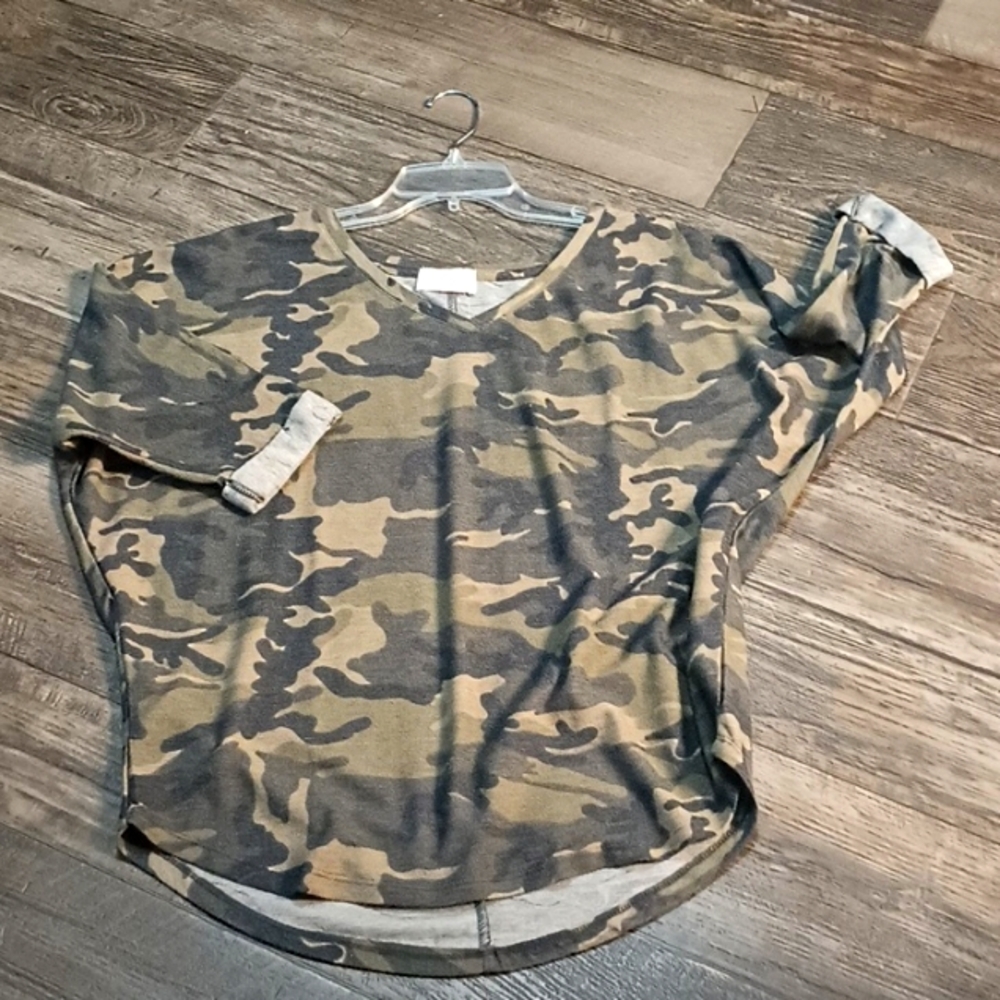 Camouflage V-Neck Tunic
